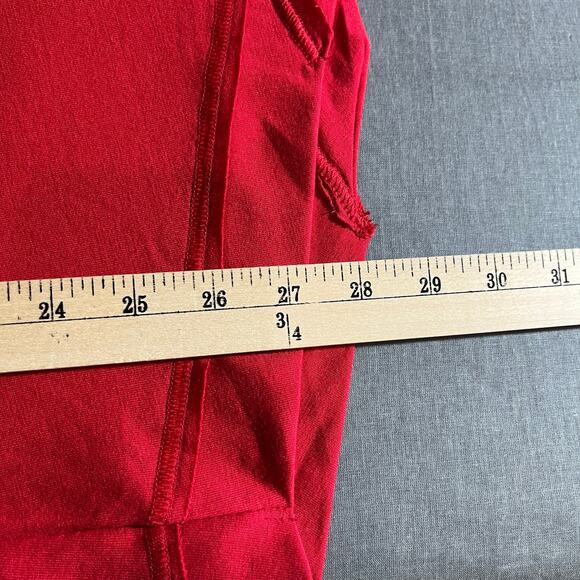 Weekends By Chico's Top Womens Size 2 US Large Red Cowl Neck Long Sleeves Casual - Picture 8 of 9
